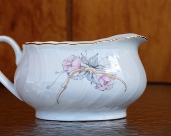 Salsera de porcelana vintage: Jarra para salsa floral