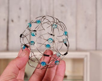 Wire mandala, Mandala, Mandala movement, Flower mandala, 3d mandala, Meditation toy, Magic loops, Iron bracelet, Children's toy