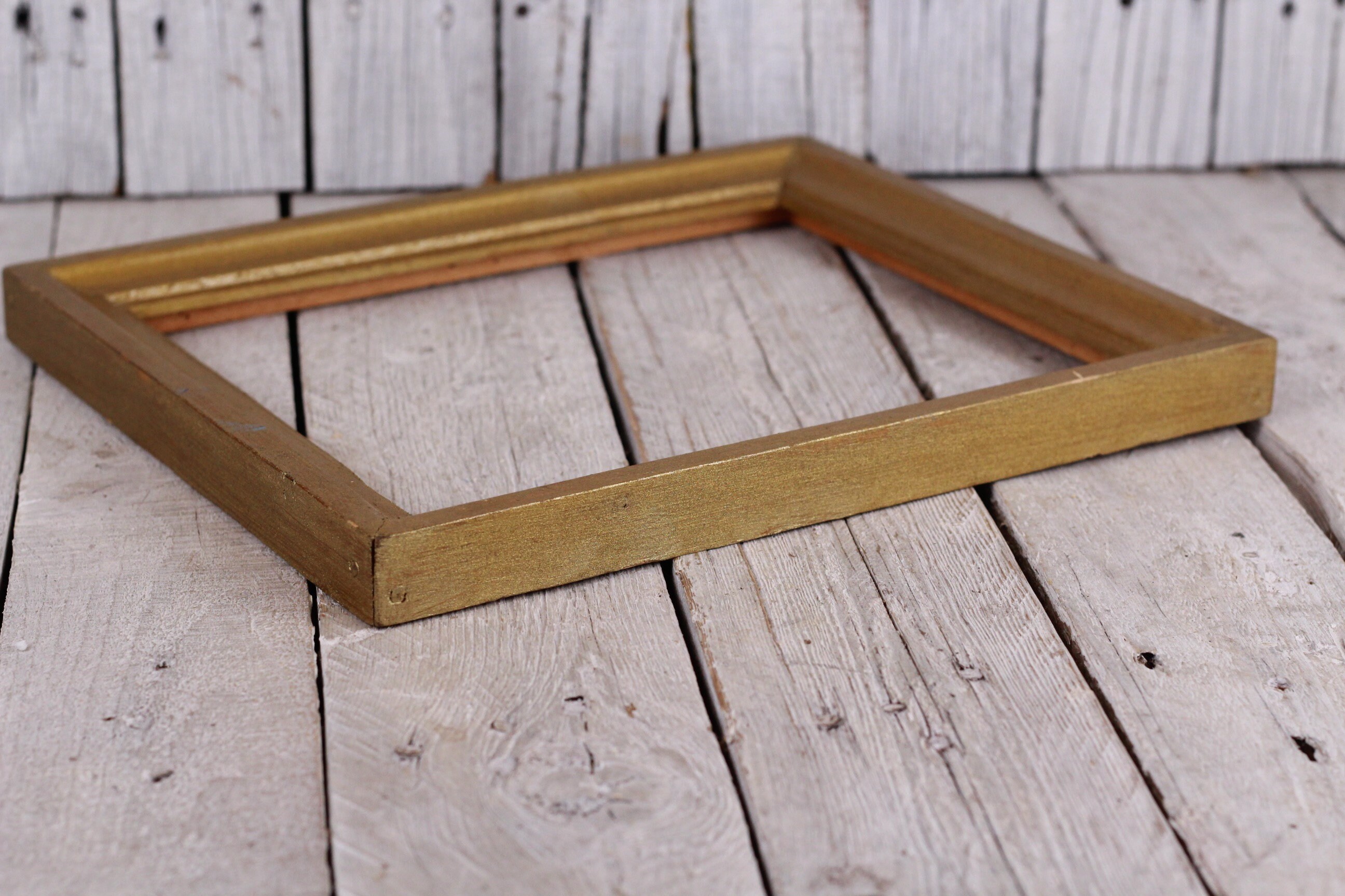 Antique Wooden Picture Frame Gray Decorated Frame without Etsy