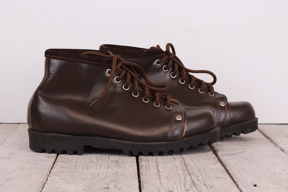 Vintage Leather Tourist Children's Brown Shoes Ch… - image 3