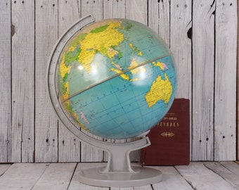 Vintage Big World Globe circa 1970s 13" Desk Globe