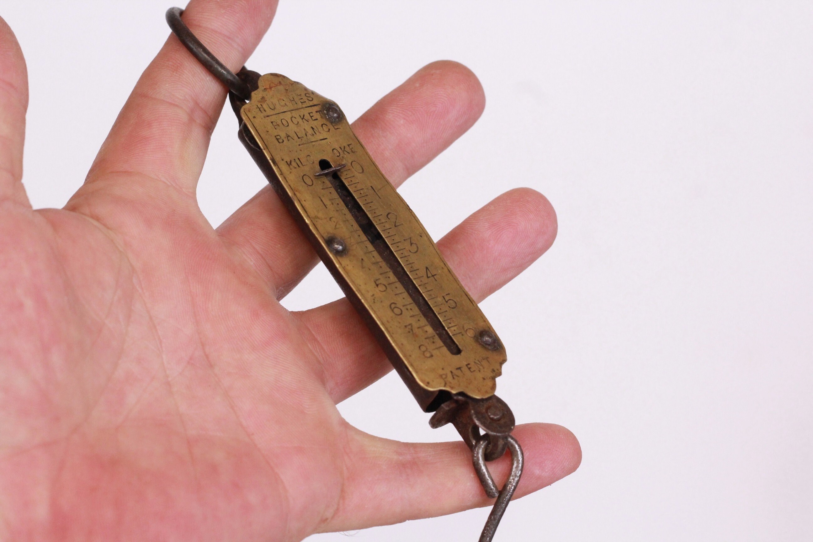Antique Hughes Pocket Scale: German Brass Hook Balance, 1900s - Etsy