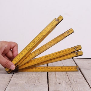 Regla plegable de madera de carpintero, medidor plegable