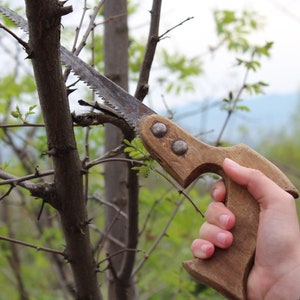 Vintage Primitive Farm Handsaw, Crosscut Tool, Collectible Craft Supply, Warranted Superior