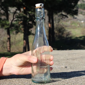 Vintage Lemonade Glass Bottle, Ceramic Stopper