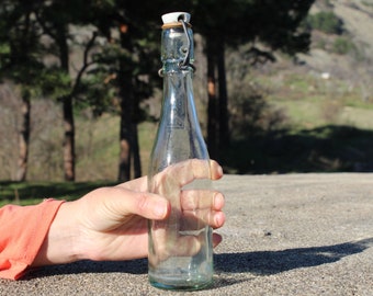 Vintage Lemonade Glass Bottle with Ceramic Stopper