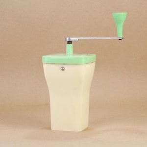 Vintage LEINBROCK Plastic Coffee Grinder: Manual Coffee Mill, Restored