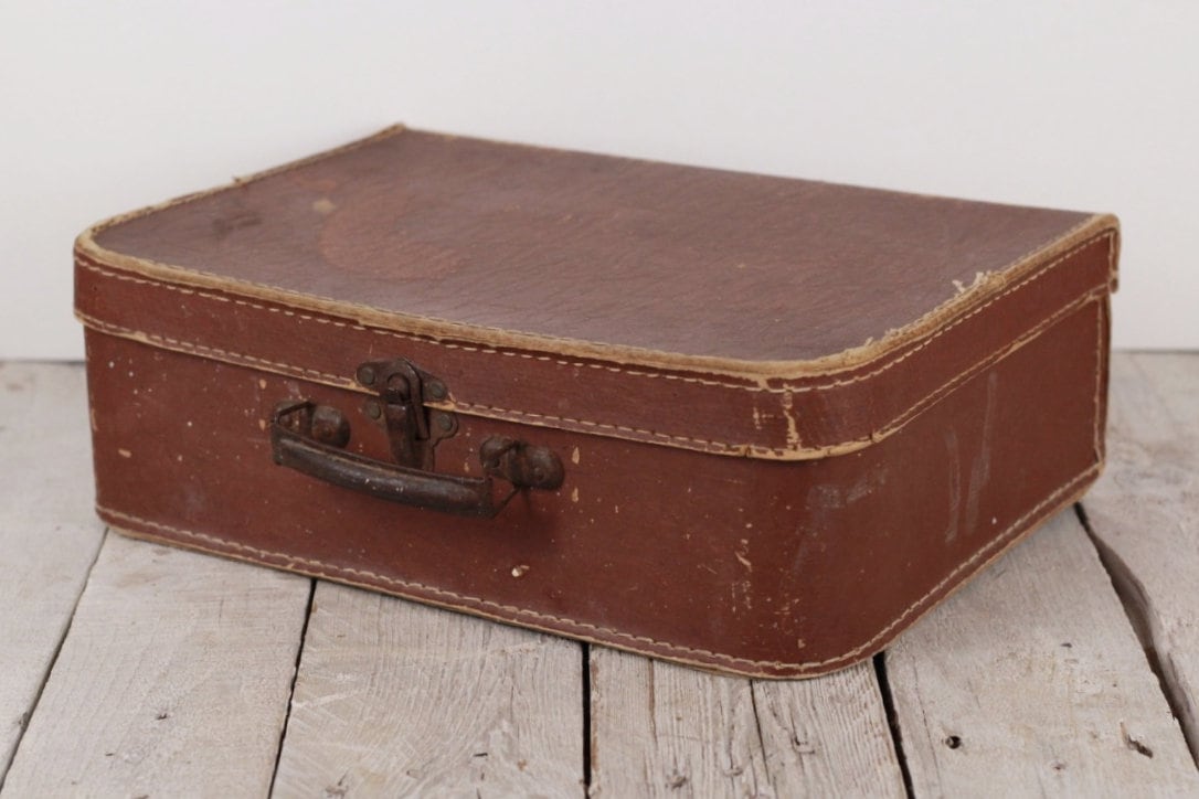 Vintage Louis Vuitton Brown Leather Shoe Locker, Circa 1940's