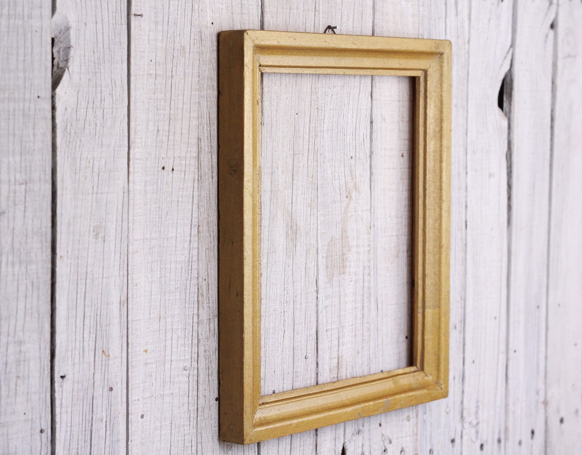 Antique Wooden Picture Frame Gray Decorated Frame without Etsy
