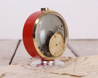 Vintage Clock Parts Sculpture: Steampunk Assemblage, Retro Metal Watches