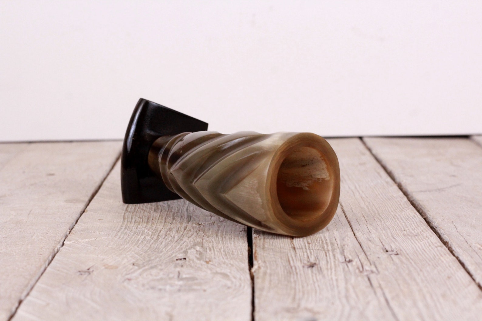 Vintage Cow Horn Pencil Holder Desk Pen Holder Desktop Storage Etsy