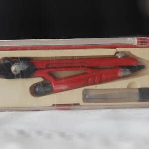 Drawing Compass, Drawing Tool Compass, Architectural Drawing Tool, Vintage Compass in Plastic Case, School Supplies,  Student Drawing Tool
