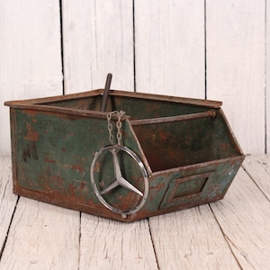 Vintage Industrial Iron Drawer Storage Box with Handle Tools Box