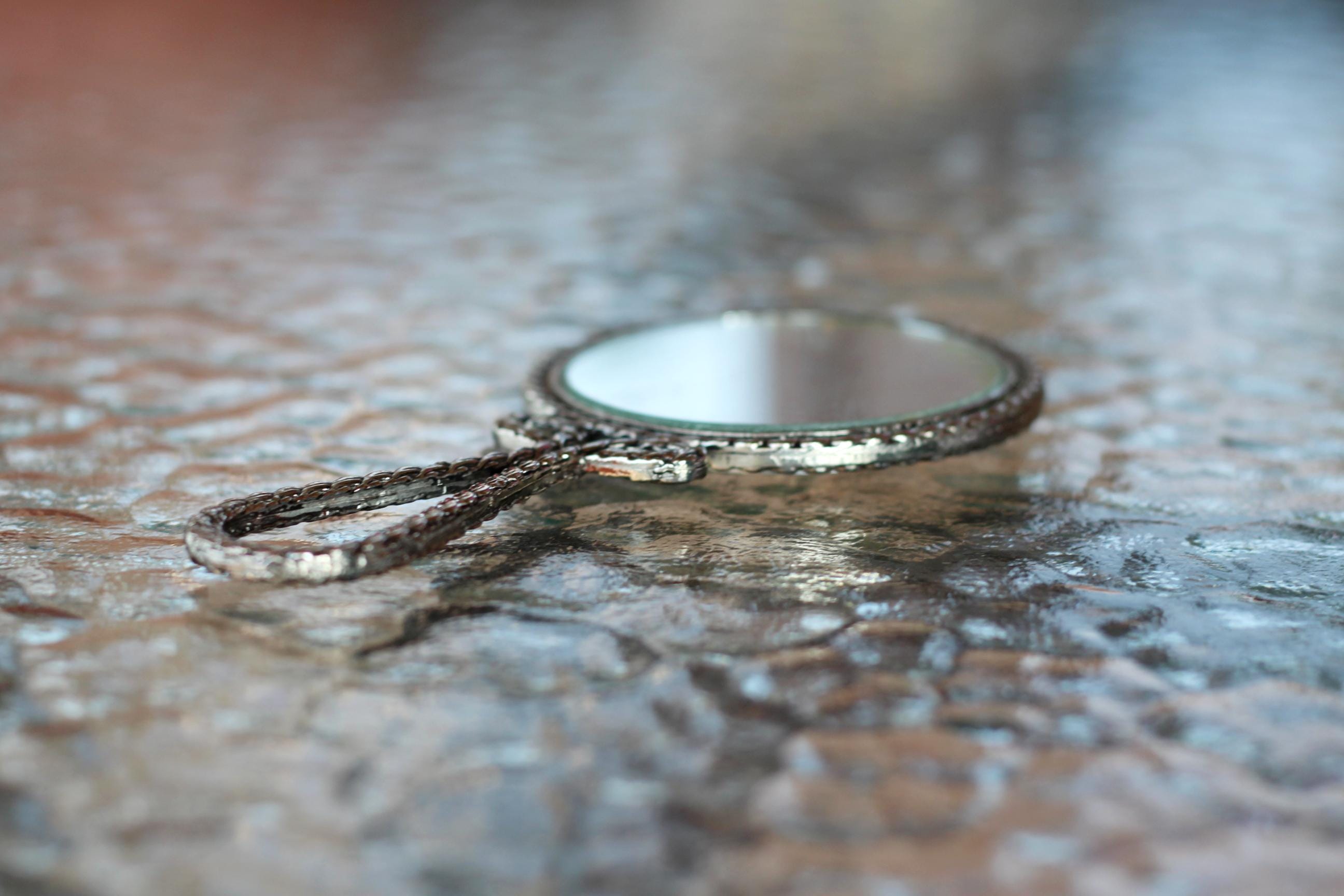 Antique silver plated hand mirror - Etsy 日本
