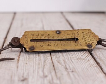 Antique Hughes Pocket Scale: German Brass Hook Balance, 1900s - Etsy