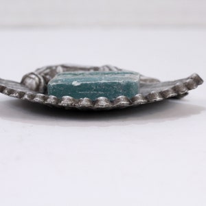 Shell soap dish, 1960s soap holder in shell shape, Naked woman soap dish, Aluminium soap holder, Antique soap holder, Vintage French decor