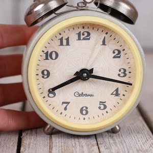 Vintage Mechanical Alarm Clock Sevani, Desk Clock, Two Bells, Working, Wind Up
