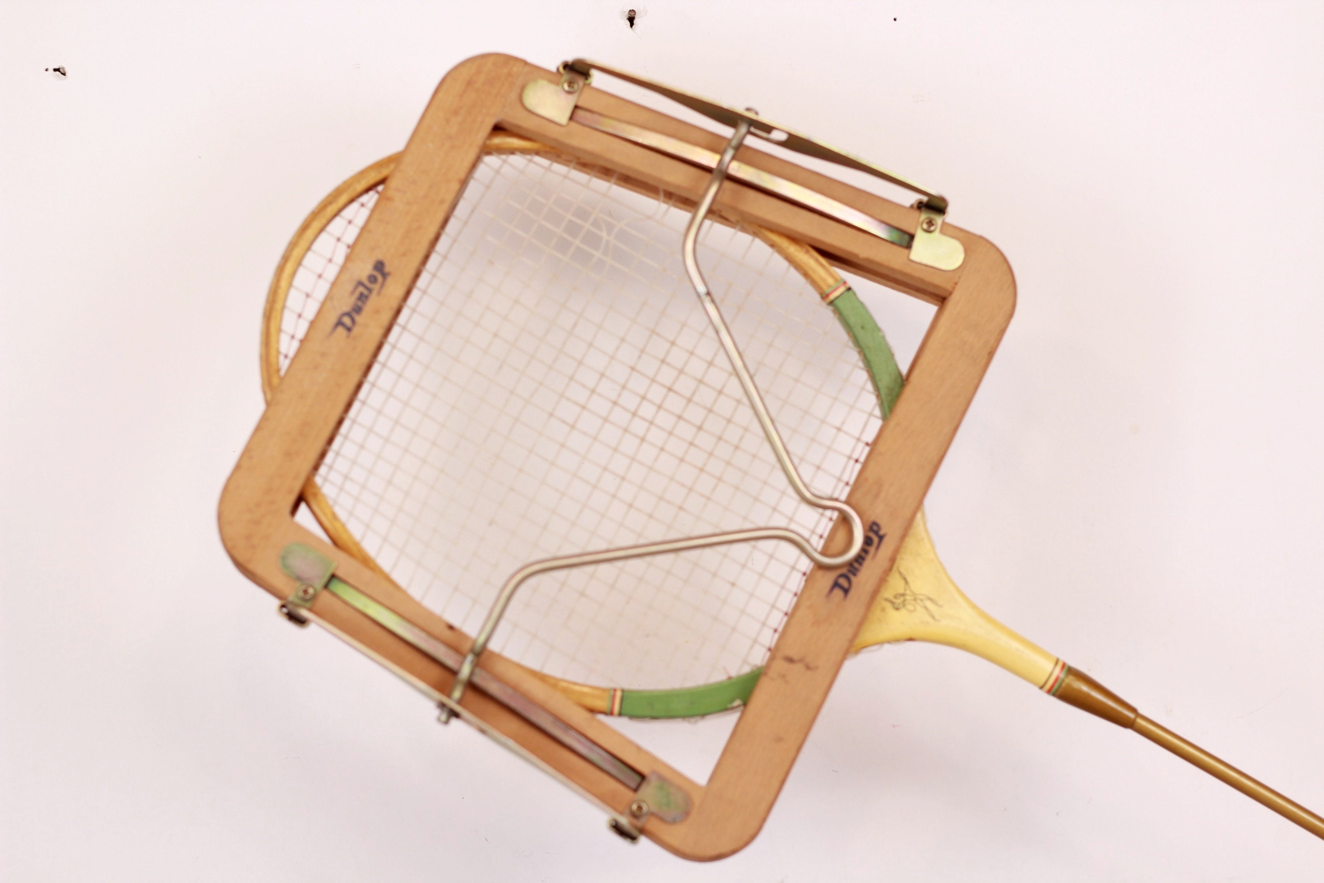 Raquette De Badminton Dunlop Vintage – Avec Presse – Bonne Qualité – Collection