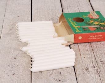 Vintage Wax Christmas Candles Set of 16 Holiday Candles