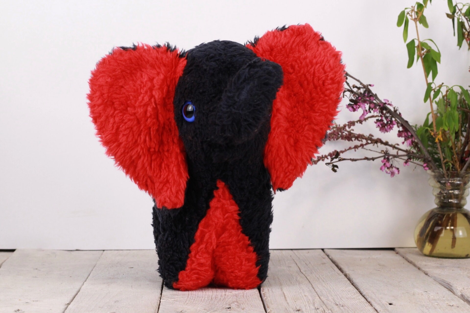 red stuffed elephant