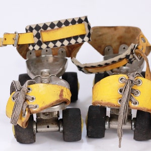 Roller Skates, Vintage Roller Derby, Four Wheel Skates, Leather Straps, Roller Skating, Equipment, Adjustable Size, Geprüfte Sicherheit