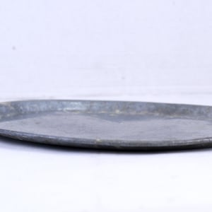 Antique Aluminum Tray, Vintage Tray, Serving Tray, Oval Tray, Oriental Metal Tray, Cocktail Tray, Platter, Metal Coin Tray, Solid Metal Tray