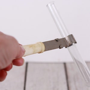 Vintage Science Lab Test Tube Holder: Industrial Clip, 6.7&quot;