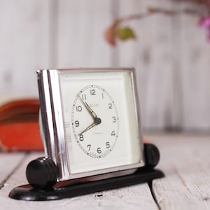 Vintage Mechanical Alarm Clock Slava Working Wind up