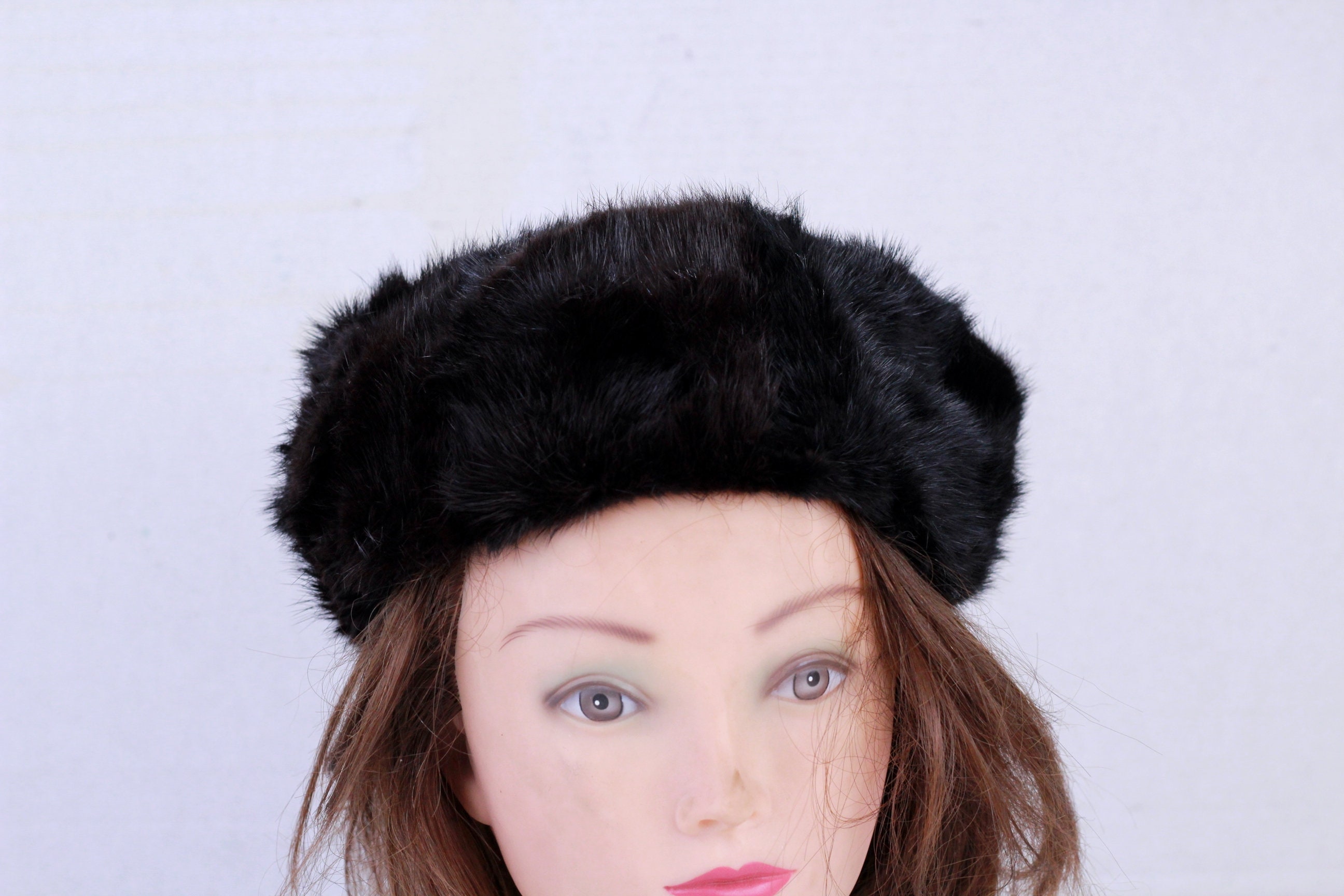 Vintage Black Fur Russian Hat, Cossack Style, 1970s - Etsy