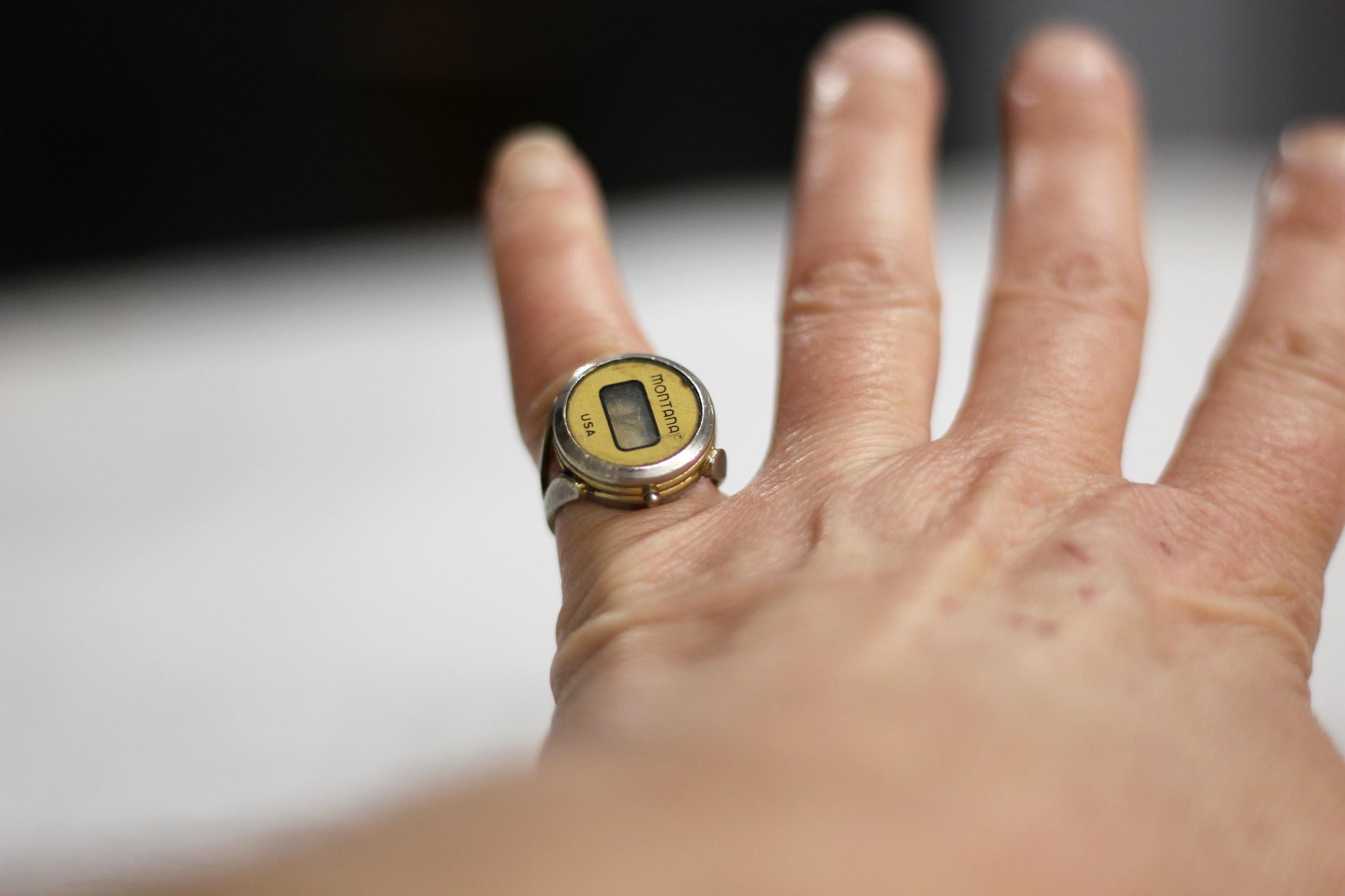 Women's ring watch, Finger ring quartz watch, Women watch, Montana watch,  Old quartz watch not working, Gift for her, Collectible watches