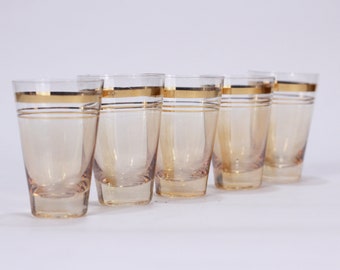 ヴィンテージの赤いショットグラス5個セット - Etsy 日本