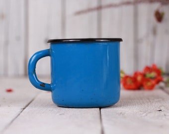 Vintage Enamel Coffee or Tea Mug