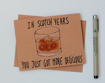 Birthday card him - Funny whiskey birthday card - Birthday card boyfriend - birthday card husband - birthday card brother - scotch card him