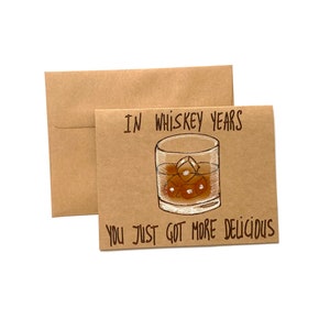 Whiskey birthday card funny birthday card for whiskey lover whiskey card for dad whiskey birthday card for him grandfather card image 1