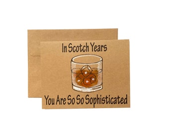 funny birthday card for husband or boyfriend - scotch dad birthday card - grandpa birthday