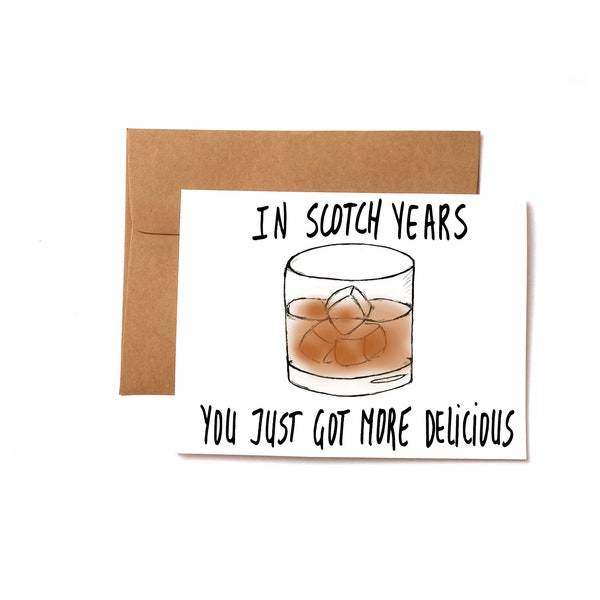 Scotch birthday card for him  -  funny scotch lover birthday gift
