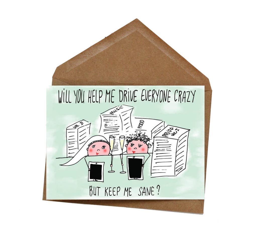Funny Bridesmaid Proposal PRINTABLE Card- Will You Be My Bridesmaid ...
