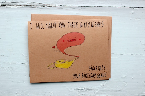 Naughty Birthday card girlfriend Dirty Birthday card | Etsy