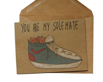 punny Valentine&#39;s Day card - Funny anniversary card for her - anniversary card him - soulmate card for her - cute birthday card girlfriend