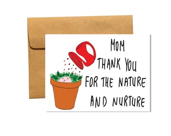 Mother's Day card funny - cute card for mum - mom thank you card