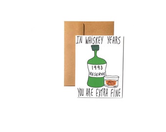 1993 whiskey  birthday card funny him  - 30th birthday card funny -  customizable birthday card 1993 for whiskey lover