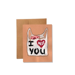Saint Valentin je me manque carte - mignon relation longue distance Valentines carte pour elle ou lui - petit ami petite amie vous manquer carte