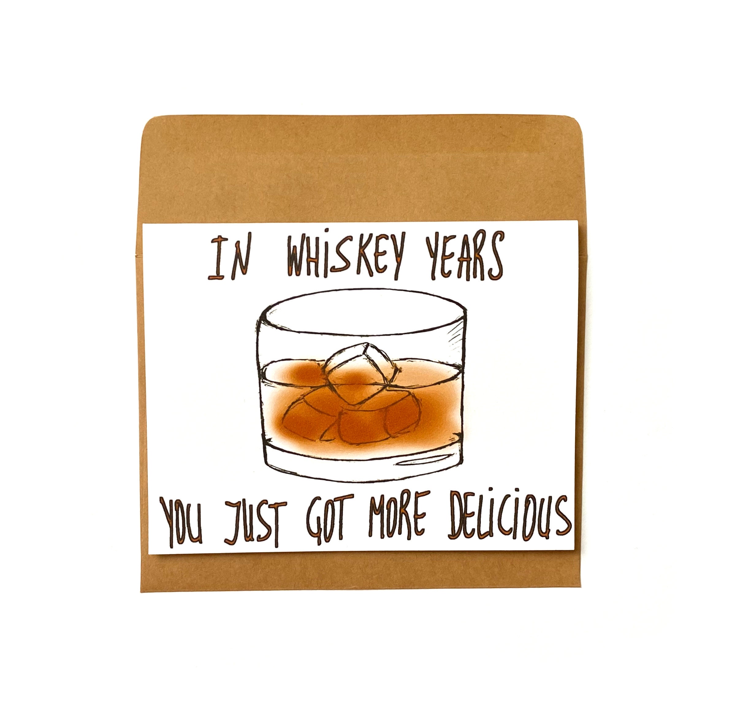 Funny Whiskey Birthday Card for Dad or Mom Whiskey Birthday Etsy