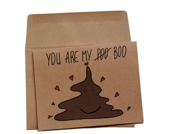 Funny poop birthday card for him