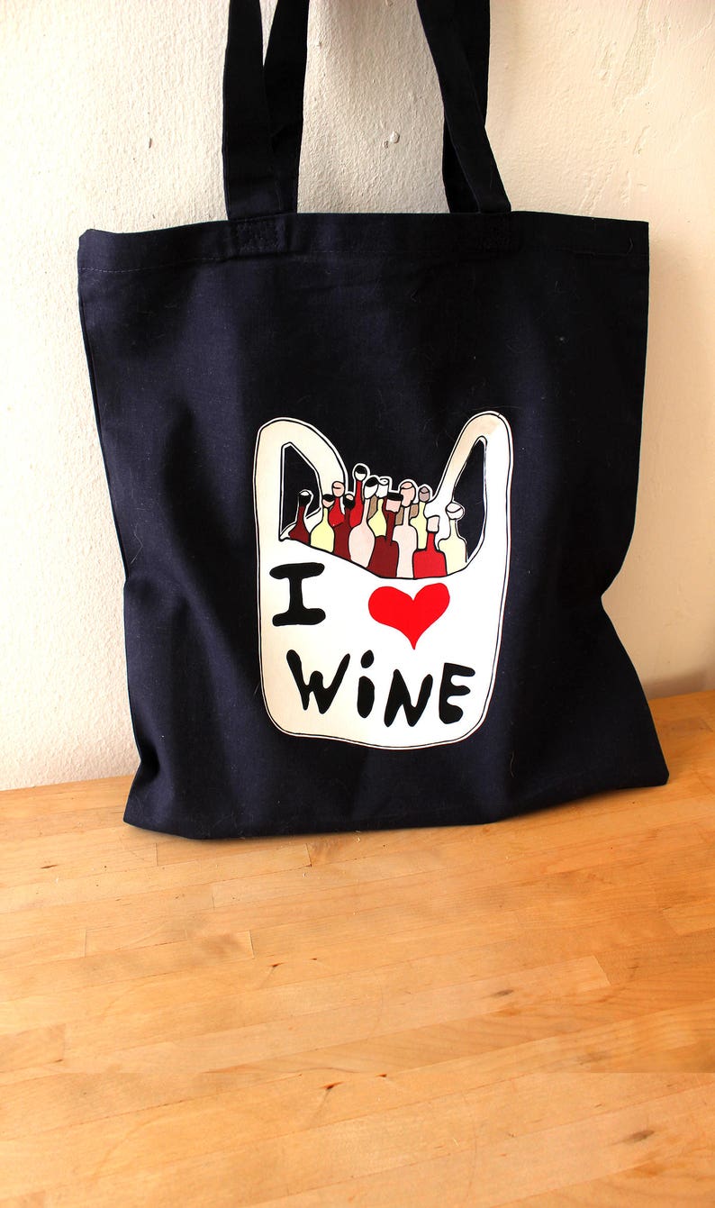 I love wine tote bag gift for a wine lover funny cotton bag wine lover canvas tote bag wine tote bag i love wine cotton tote bag