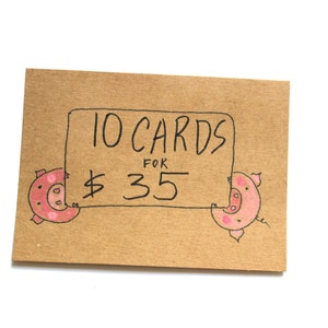 Een pakje van 10 kaarten / een set van 10 kaarten / 10 bruidsmeisjes kaarten / 10 mix en match van kaarten