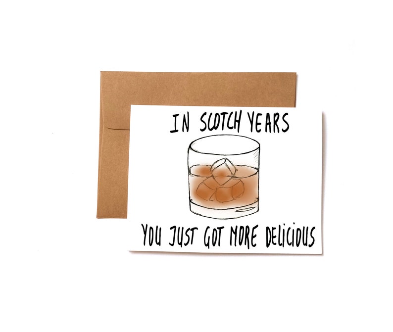 Scotch Birthday Card for Him Funny Scotch Lover Birthday Etsy
