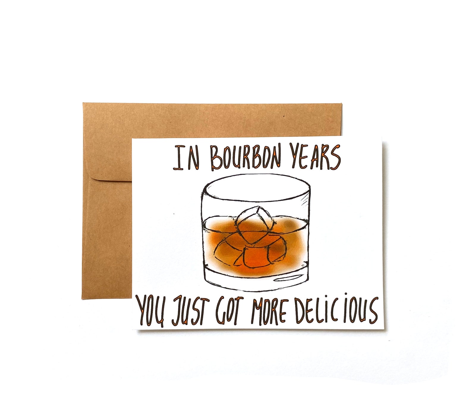 Funny Bourbon Birthday Card for Him Gift for Bourbon Lover Etsy