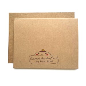 Funny Thanksgiving Card: Pig on Pumpkin, Recycled Cardstock image 2