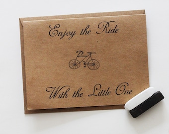 Bike Baby Shower Card: Recycled Cardstock, Expecting Parents